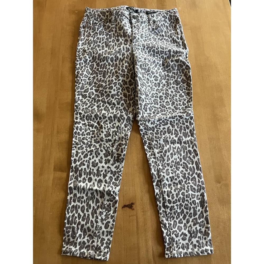 Nine West Jeans Gramercy Skinny Ankle Leopard Print Women's Size 10 Pants